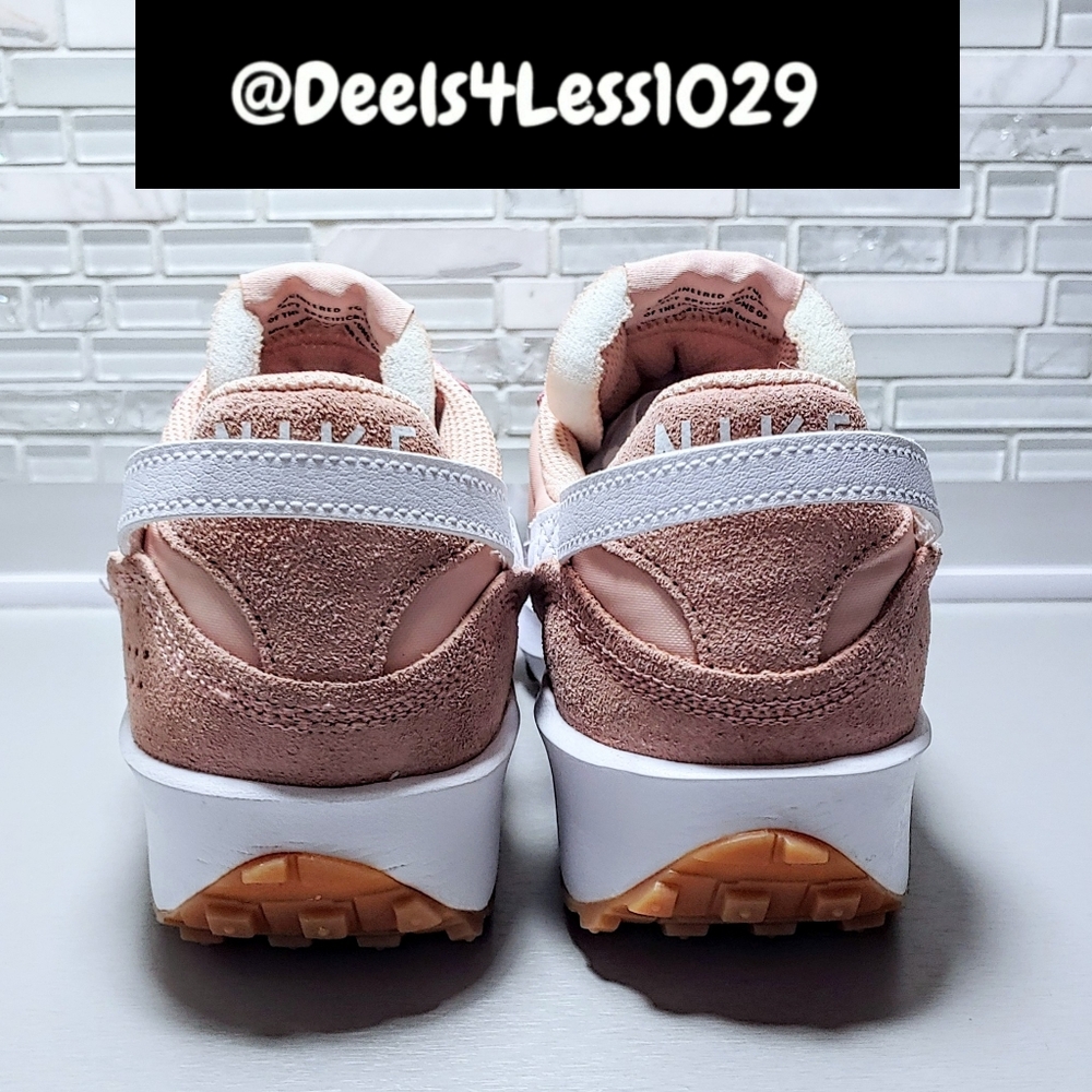 Nike Waffle Debut Running Womens Particle Pink White Gum Brown Beige - Picture 4 of 6